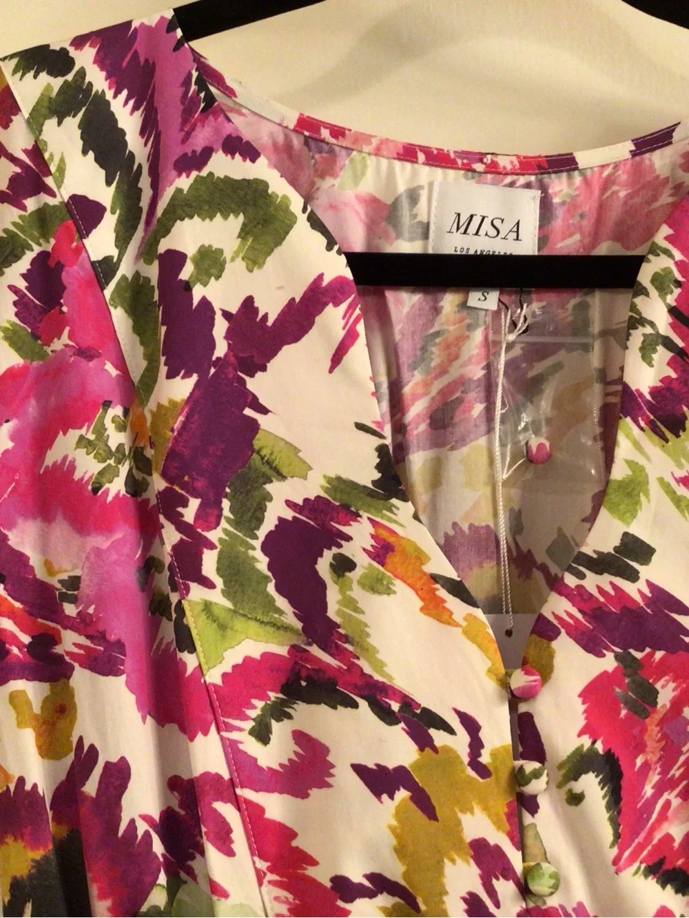 MISA Los Angeles /Setareh Floral-Print Belted Midi Dress - Sz. S - NWT